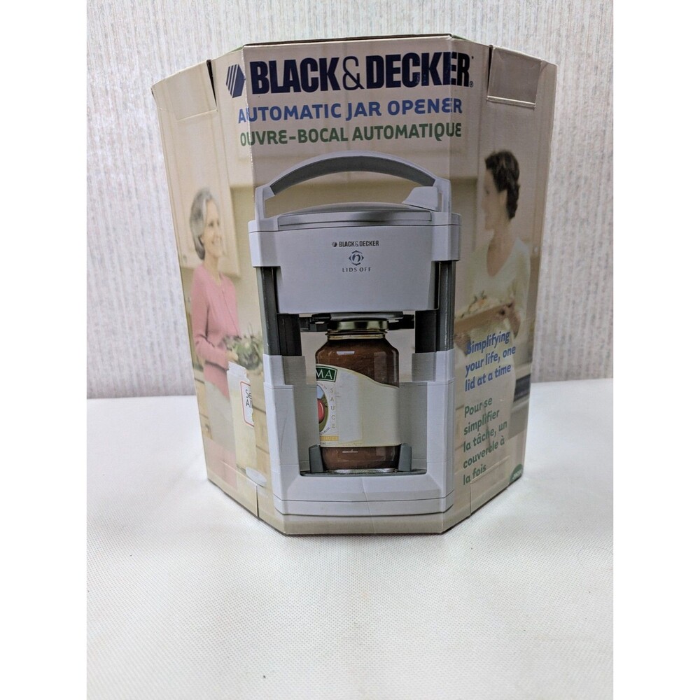 Black & Decker LIDS OFF Automatic Electric Jar Opener White JW200 No Manual